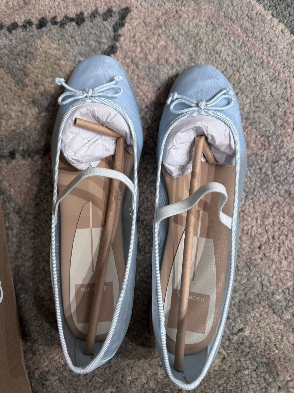 Dolce Vita Light Blue Ballet Flats with Bow